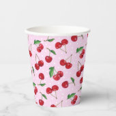 Gobelets En Papier Fraîches Cerises Douces (Recto)