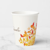Gobelets En Papier Fraîcheur Citrus Foliage Mariage (Verso)