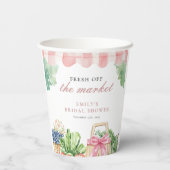 Gobelets En Papier Frais Débarqués de la Mariée Shower (Verso)