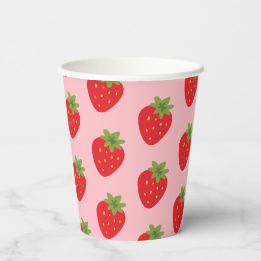 Gobelets En Papier Fraise (Verso)