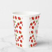 Gobelets En Papier Fraise Berry Première fête d'anniversaire (Droite)