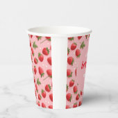 Gobelets En Papier Fraise Berry Première fête d'anniversaire (Droite)