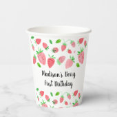 Gobelets En Papier Fraise Berry Sweet Anniversaire (Verso)