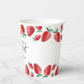 Gobelets En Papier Fraise Berry Sweet Girl Premier anniversaire (Gauche)