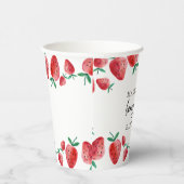 Gobelets En Papier Fraise Berry Sweet Girl Premier anniversaire (Droite)