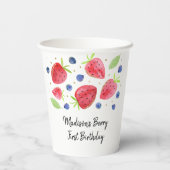 Gobelets En Papier Fraise bleuet Berry Sweet Anniversaire (Verso)