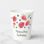 Gobelets En Papier Fraise bleuet Berry Sweet Anniversaire (Recto)
