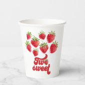 Gobelets En Papier Fraise deux doux 2e anniversaire (Recto)