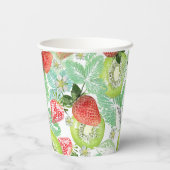 Gobelets En Papier Fraise et kiwi. (Verso)