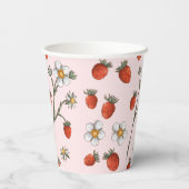 Gobelets En Papier Fraise mignonne Berry Premier anniversaire (Verso)