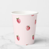 Gobelets En Papier Fraise premier anniversaire (Verso)