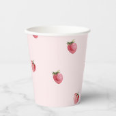 Gobelets En Papier Fraise premier anniversaire (Recto)