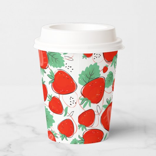 Gobelets En Papier Fraise sucrée (Droite)