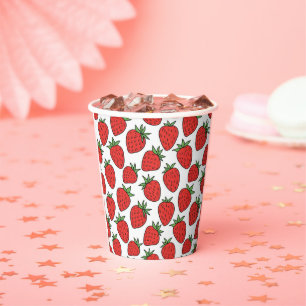Gobelets En Papier Framboise Fun Fruit Theme Party Drinkware