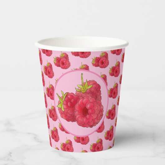 Gobelets En Papier Framboises  (Recto)