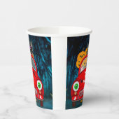 Gobelets En Papier Français Bulldog Driving Car Effrayant Halloween (Gauche)