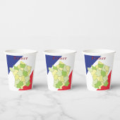 Gobelets En Papier France Couleurs Et Carte Nationales
