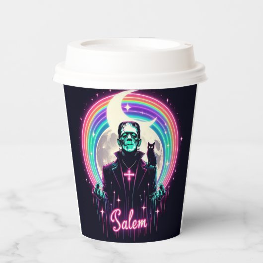 Gobelets En Papier Frank et chat Salem café café en papier (Recto)