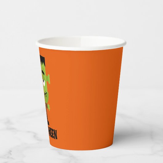 Gobelets En Papier Frankenstein C'est Halloween (Gauche)