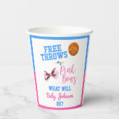 Gobelets En Papier Free Throws ou Pink Bows Basketball Genre Reveille (Verso)