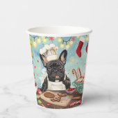 Gobelets En Papier French Bulldog Holiday Baking : Noël festif (Verso)