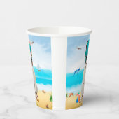 Gobelets En Papier French Bulldog sur la plage (Gauche)