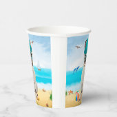 Gobelets En Papier French Bulldog sur la plage (Droite)