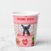 Gobelets En Papier French Bulldog Valentine's Day Kissing Booth (Verso)