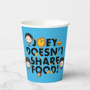 Gobelets En Papier FRIENDS™ Joey ne partage pas de nourriture Chibi