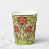 Gobelets En Papier Frieze Bordure Art Nouveau Floral (Verso)