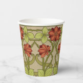 Gobelets En Papier Frieze Bordure Art Nouveau Floral (Recto)