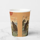 Gobelets En Papier Frogs Lily Pads Moon Illustration (Gauche)