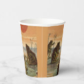 Gobelets En Papier Frogs Lily Pads Moon Illustration (Droite)