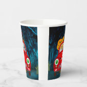 Gobelets En Papier Frontière Collie Chien Conduite Voiture Effrayant  (Gauche)