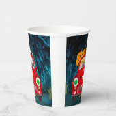 Gobelets En Papier Frontière Collie Chien Conduite Voiture Effrayant  (Droite)