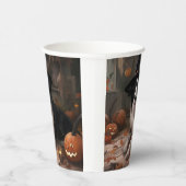 Gobelets En Papier Frontière Collie Citrouilles Halloween effroi (Droite)