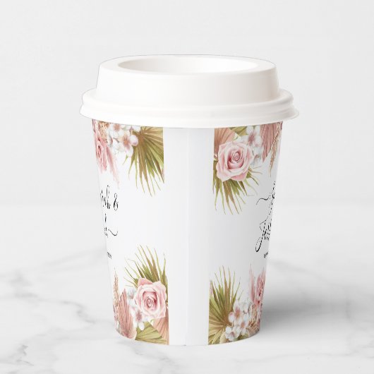 Gobelets En Papier Frontière florale de Boho (Droite)