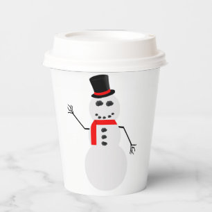 Gobelets En Papier Frostez Les Tasses De Papier Snowman