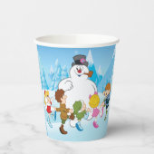 Gobelets En Papier Frosty Snowman™ hiver (Gauche)