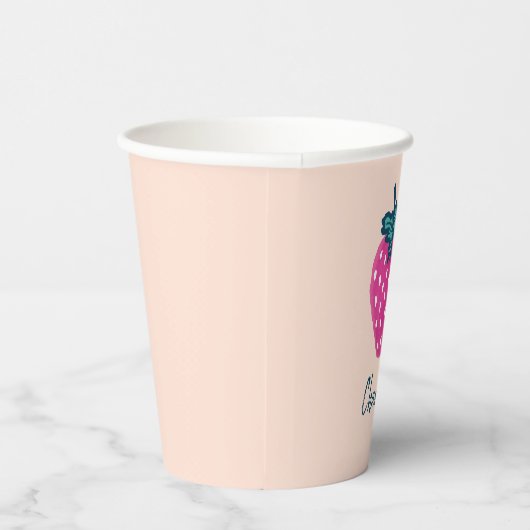 Gobelets En Papier Fruit aux fraises mûre Nom personnalisé (Droite)