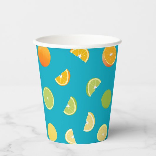 Gobelets En Papier Fruit Citron (Recto)