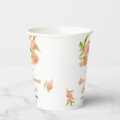 Gobelets En Papier Fruit de Pêche Douce 1er anniversaire (Gauche)