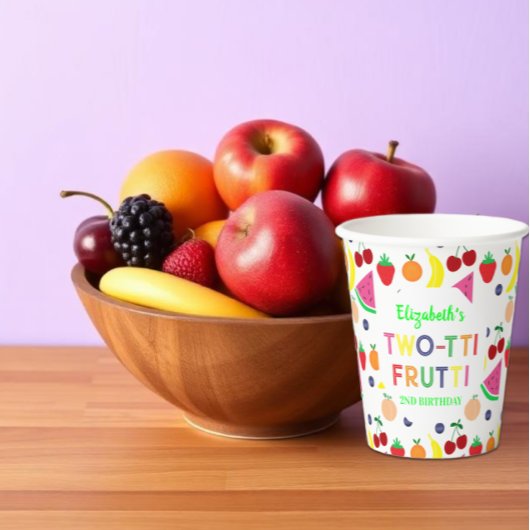 Gobelets En Papier Fruit Deux-tti Frutti 2e anniversaire