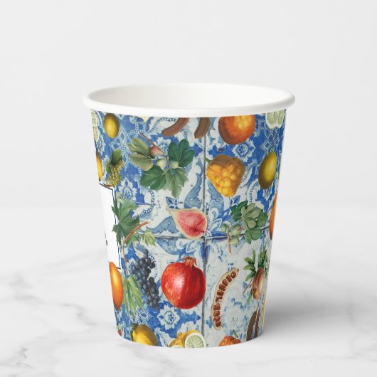 Gobelets En Papier Fruit Festif Joyeux Fêtes de Noël (Verso)