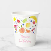 Gobelets En Papier Fruits à deux tti Deuxième anniversaire (Recto)