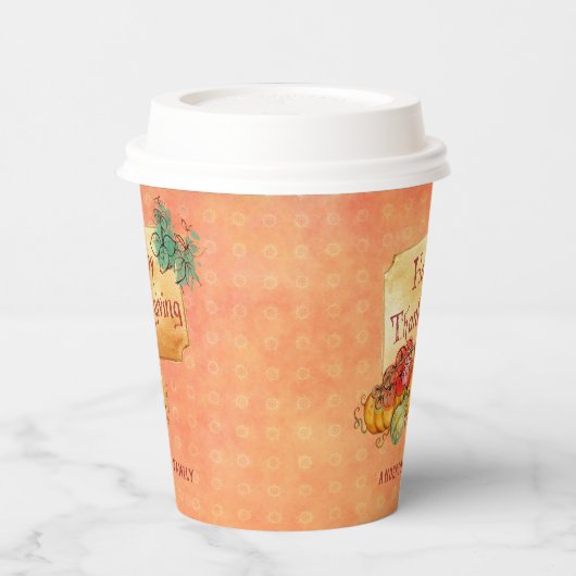 Gobelets En Papier Fruits D'Automne En Coupe De Papier Cadre (Gauche)