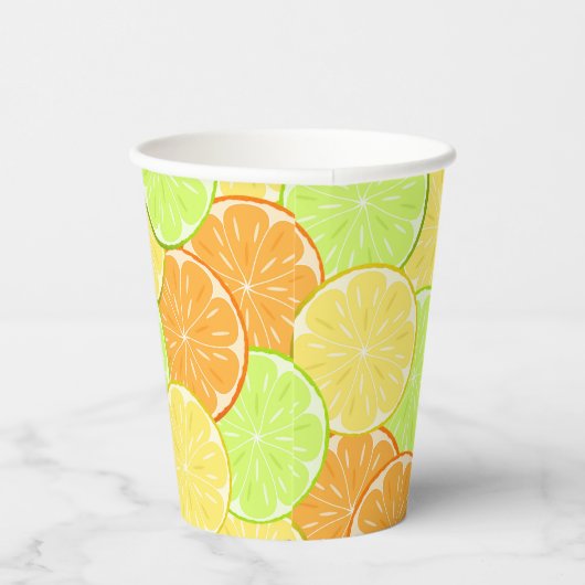 Gobelets En Papier Fruits de citron vert orange (Droite)