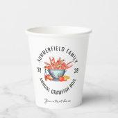 Gobelets En Papier Fruits de mer Correspondances Famille Crawfish Par (Recto)