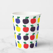 Gobelets En Papier Fruits de pommes colorés (Recto)
