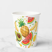 Gobelets En Papier Fruits d'été frais Motif (Verso)